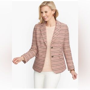Talbots Pink Plaid Blazer